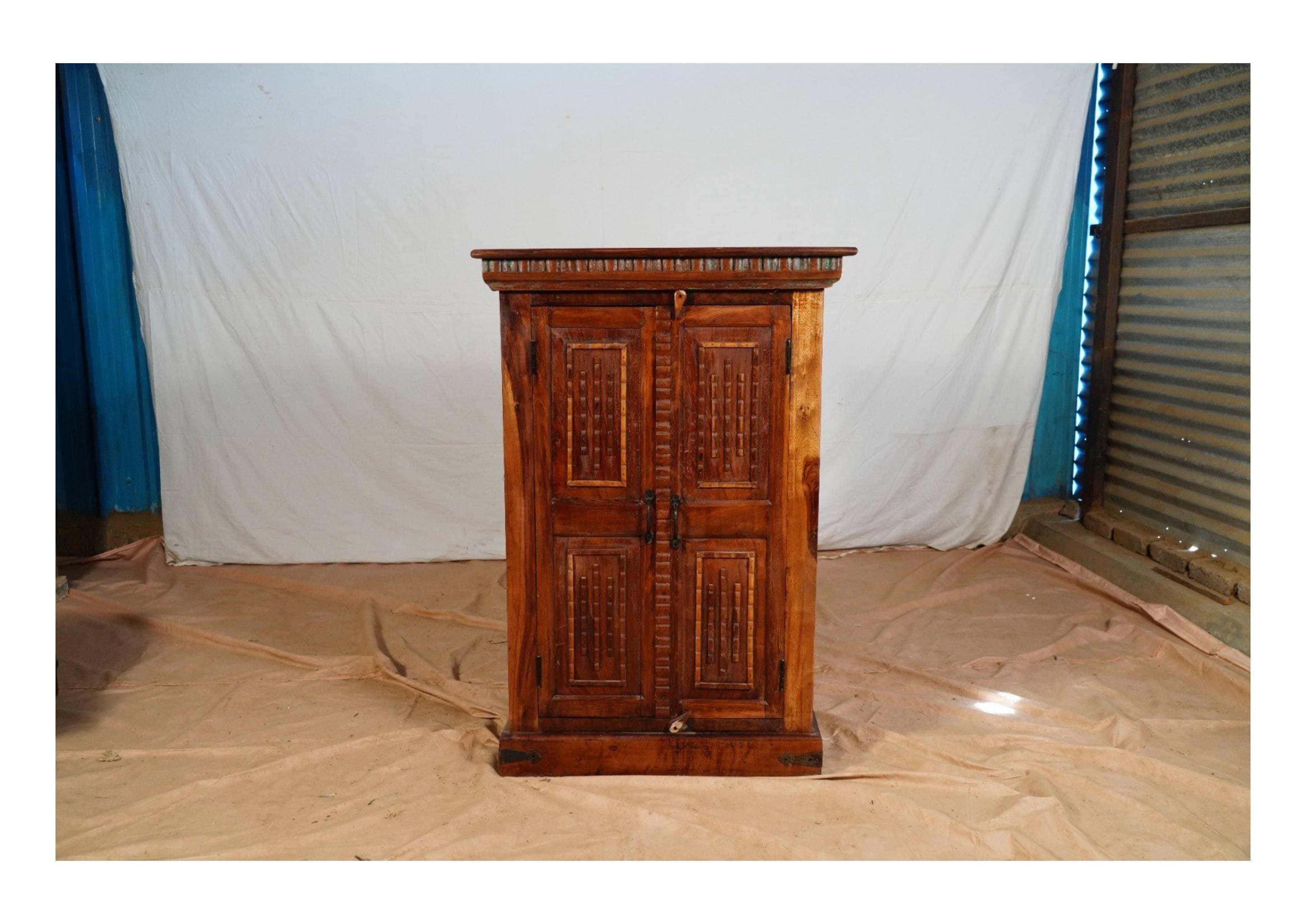 Solid Wood Storage Cabinet — image 1
