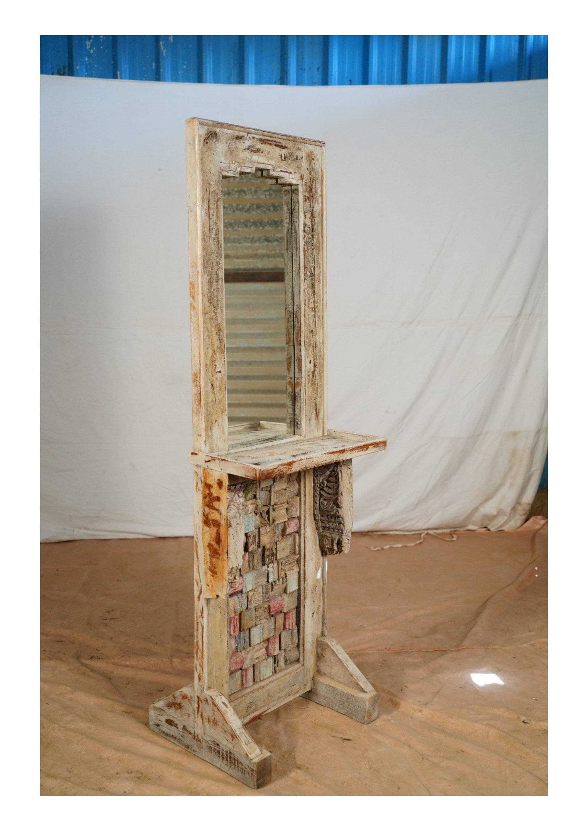 Distressed Heritage Mirror Console — image 1