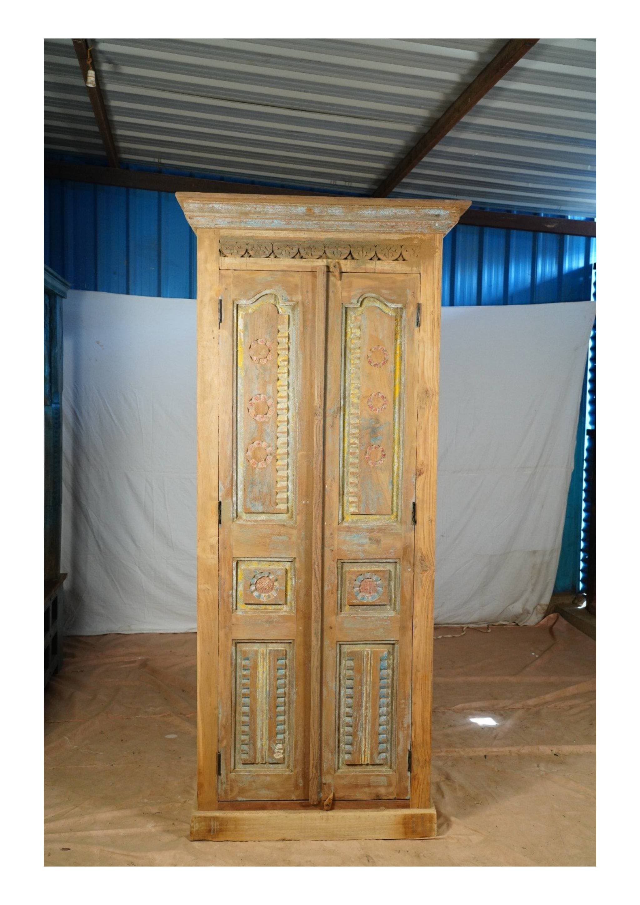 Hand-Carved Heritage Wooden Wardrobe — image 1