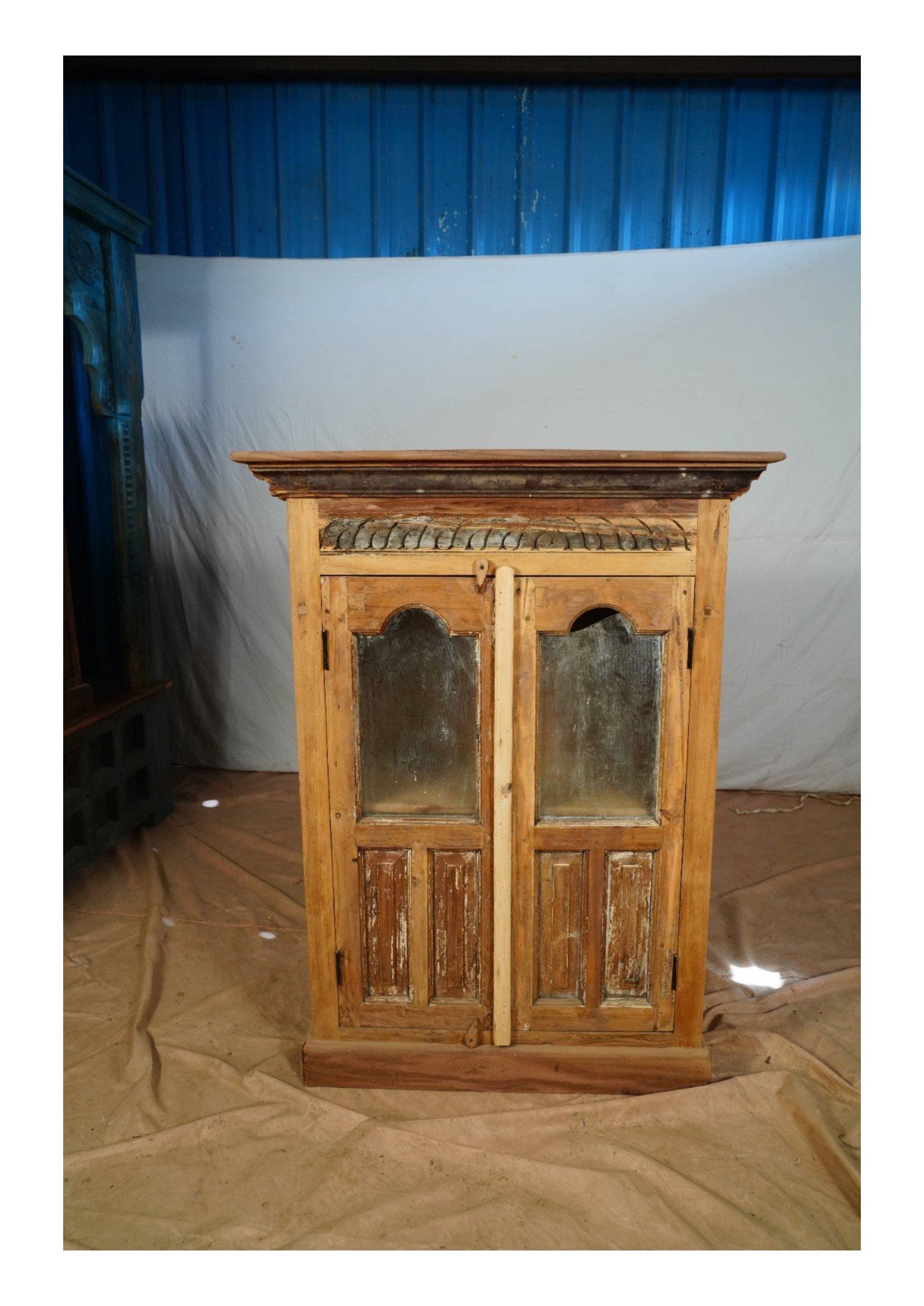 Heritage Glass Door Wooden Cabinet — image 1